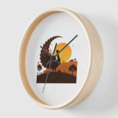 Erntedank Türkei Silhouette - Sunset Harvest Sc Uhr (Winkel)