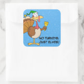 Erntedank Türkei Sonnenschein zu Weihnachten Quadratischer Aufkleber (Tasche)