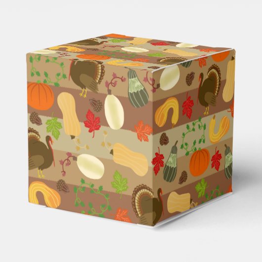 Erntedank Türkei Squash Autumn Harvest Pattern Geschenkschachtel (Rückseite)