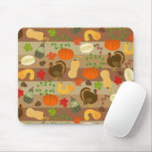 Erntedank Türkei Squash Autumn Harvest Pattern Mousepad (Mit Mouse)