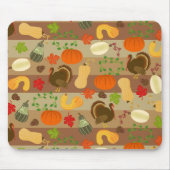 Erntedank Türkei Squash Autumn Harvest Pattern Mousepad (Vorne)