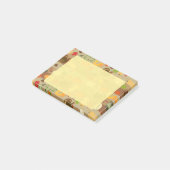 Erntedank Türkei Squash Autumn Harvest Pattern Post-it Klebezettel (angewinkelt)