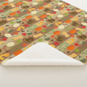Erntedank Türkei Squash Autumn Harvest Pattern Sherpadecke (3/4)