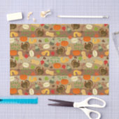 Erntedank Türkei Squash Herbsternte Muster Seidenpapier (Handwerk)