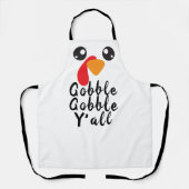 Erntedank Türkei Suggestive Gobble Gobble Y'all Schürze (Vorderseite)