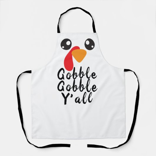 Erntedank Türkei Suggestive Gobble Gobble Y'all Schürze (Vorderseite)