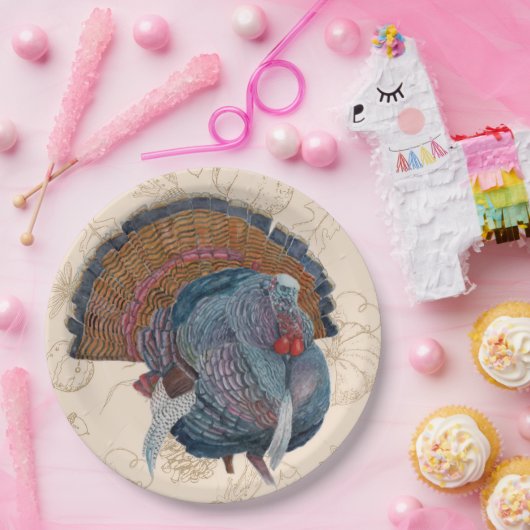 Erntedank Türkei Teller (Party)