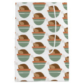 Erntedank Türkei Thema Muster Mittlere Geschenktas Mittlere Geschenktüte (Rückseite)