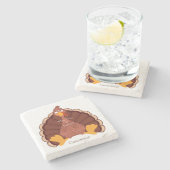 Erntedank Türkei Thunder_Cove Steinuntersetzer (Seitenansicht)