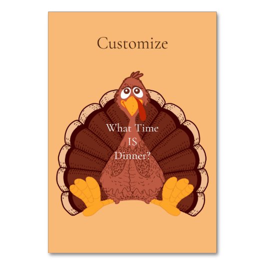 Erntedank Türkei Thunder_Cove Tischnummer (Vorderseite)