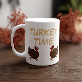 Erntedank Türkei Time Funny Bird Kaffee Tasse