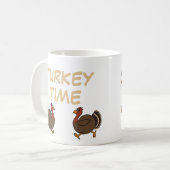 Erntedank Türkei Time Funny Bird Kaffee Tasse (Vorderseite Links)