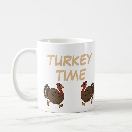 Erntedank Türkei Time Funny Bird Kaffee Tasse (Links)