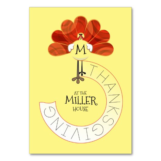 Erntedank Türkei Tischnummer (Vorderseite)