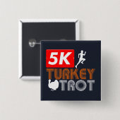 Erntedank Türkei Trot Fall Holiday Button (Vorne & Hinten)