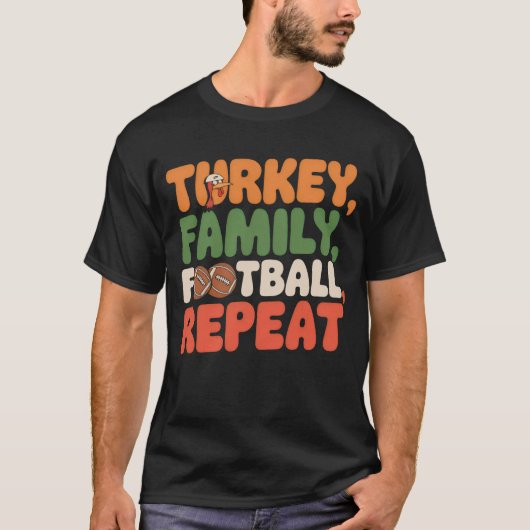 Erntedank Türkei - Türkei Familienfußball Wiederho T-Shirt (Vorderseite)