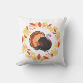Erntedank Türkei und Herbstlaub Kissen