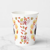Erntedank Türkei und Herbstlaub Papier Cups Pappbecher (Links)