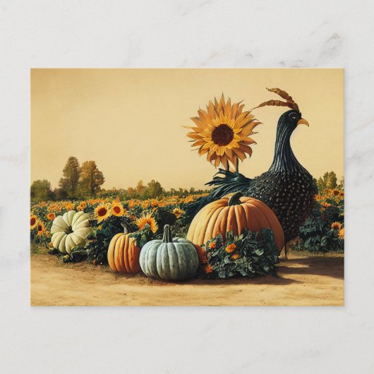Erntedank Türkei und Pumpkins Postkarte (Vorderseite)