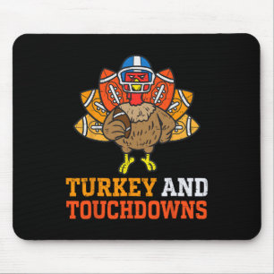 Erntedank Türkei und Touchdowns American Footba Mousepad
