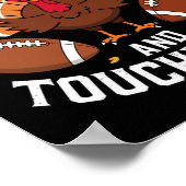 Erntedank Türkei und Touchdowns Fußball Design Poster (Ecke)