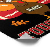 Erntedank Türkei und Touchdowns Fußball Männer Ki Poster (Ecke)