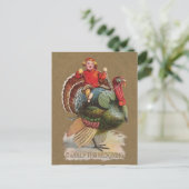 Erntedank Türkei Vintage Grüße Feiertagspostkarte (Stehend Vorderseite)