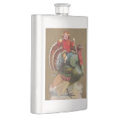 Erntedank Türkei Vintage Grüße Flachmann (Rechts)