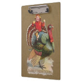 Erntedank Türkei Vintage Grüße Klemmbrett (Links)