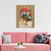 Erntedank Türkei Vintage Grüße Leinwanddruck (Insitu (Wohnzimmer))