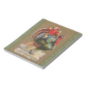 Erntedank Türkei Vintage Grüße Notizblock (Rotiert)