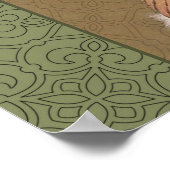 Erntedank Türkei Vintage Grüße Poster (Ecke)