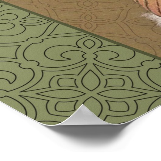 Erntedank Türkei Vintage Grüße Poster (Ecke)