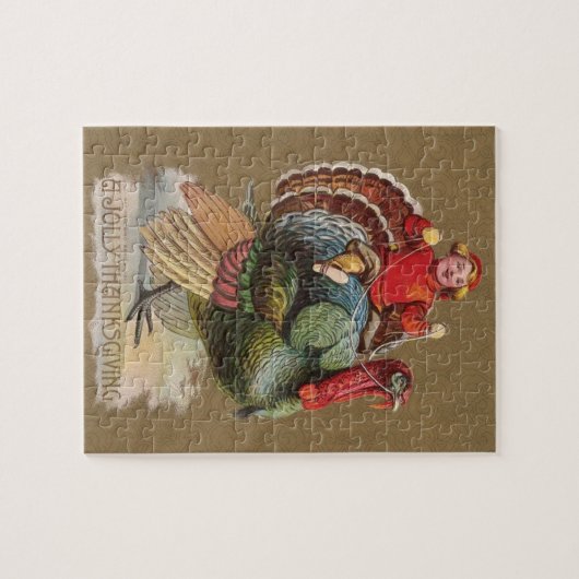 Erntedank Türkei Vintage Grüße Puzzle (Horizontal)