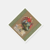 Erntedank Türkei Vintage Grüße Serviette (Ecke)