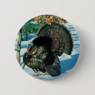 Erntedank Türkei Weihnachts-Bird Winterurlaub Button