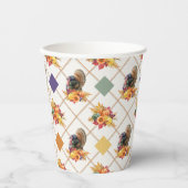 Erntedank Türkei Weihnachtszeitungen Pappbecher (Vorderseite)