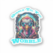 Erntedank Türkei Wobble Aufkleber (Vorderseite)