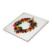 Erntedank Türkei Wreath Fliese (Seite)