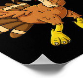 Erntedank Turkey Basketball Player Fun Boys Gir Poster (Ecke)