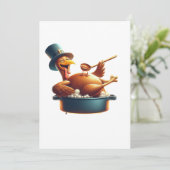 Erntedank Turkey Baster Einladung (Stehend Vorderseite)