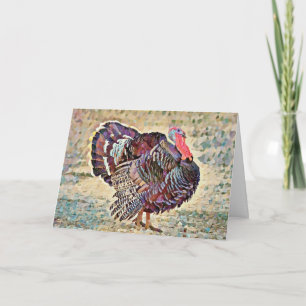 Erntedank Turkey Bird Art Friends Card Karte