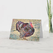 Erntedank Turkey Bird Art Friends Card Karte (Vorderseite)