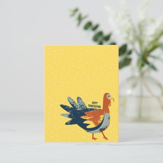 Erntedank Turkey Bird Postkarte (Stehend Vorderseite)