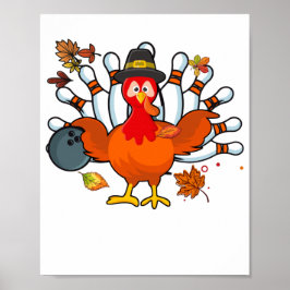 Erntedank Turkey Bowling Ball Poster
