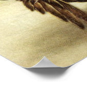 Erntedank Turkey Boy Riding Pumpkin Poster (Ecke)