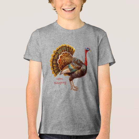Erntedank Turkey Boys T - Shirt (Vorderseite)