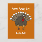 Erntedank Turkey Card Einladungspostkarte (Vorderseite)