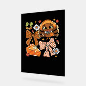 Erntedank Turkey Coquette Classic T - Shirt Acrylschild (Winkel)