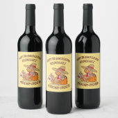 Erntedank Turkey Coquito Weinetikett (Flaschen)